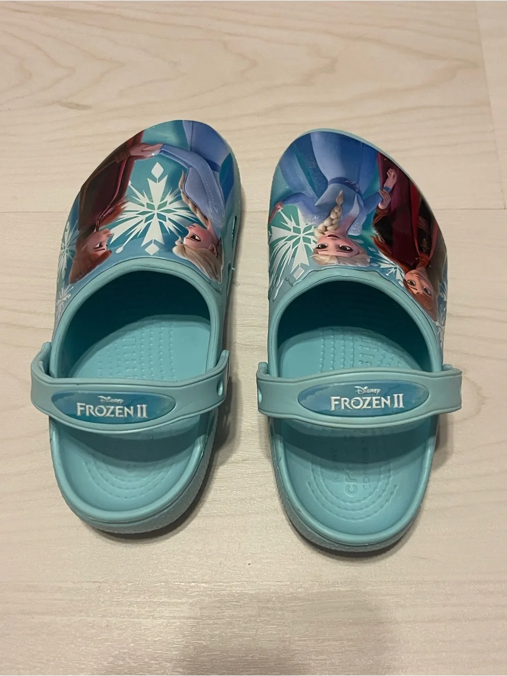 CROCS Kids Frozen Anna & Elsa Light Blue Character Clogs